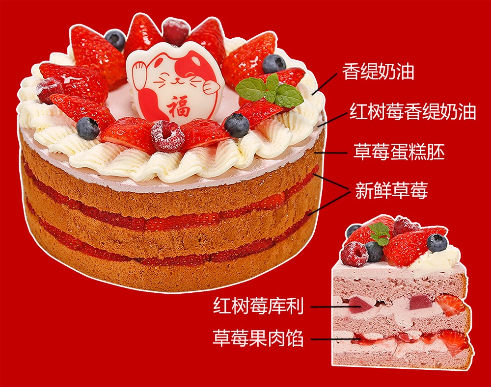 鴻運當頭 · 裸蛋糕