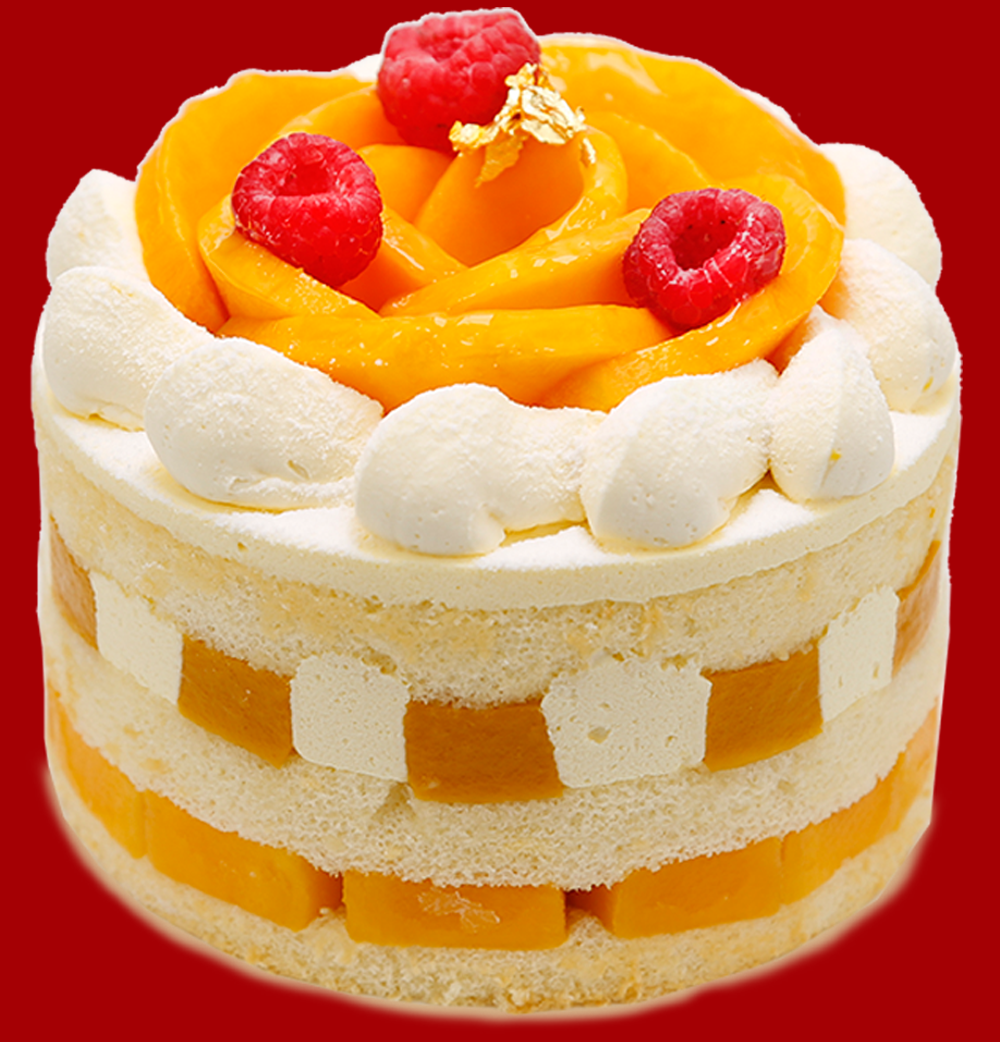 香芒花開醬心裸蛋糕